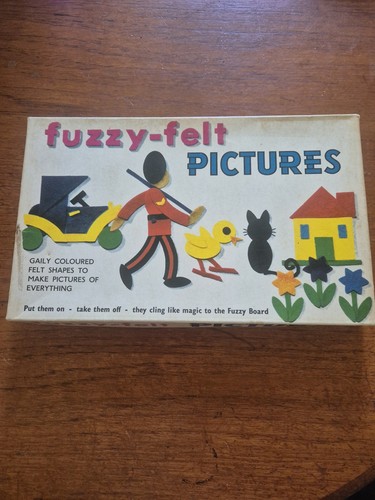 Vintage fuzzy felt pictures - vintage,