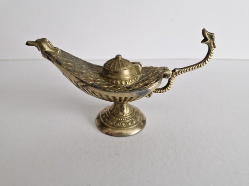 Vintage small brass genie - small,