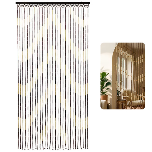 Bamboo beaded door - door, curtain