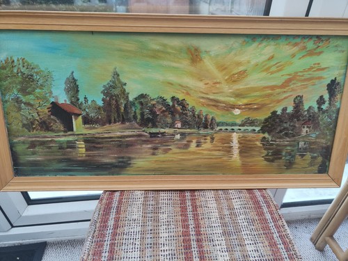 Beautiful large hand painted - large,