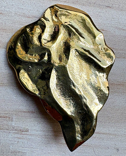Ysl signed asymmetrical gold - ysl,