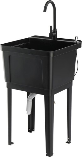 Freestanding utility sink with - utility,