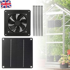 12V 5W Ventilation Fans Solar Powered Panel Fan for Greenhouse Camping Sheds New