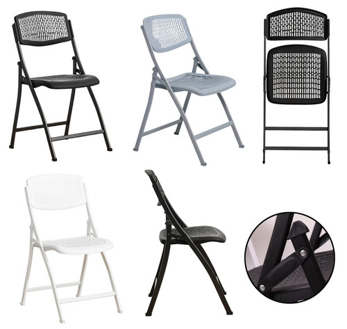 Metal folding plastic chair - metal,