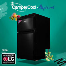 Black CamperCool CR80 12v 24v Fridge Freezer for Caravan Motorhome Campervan RV