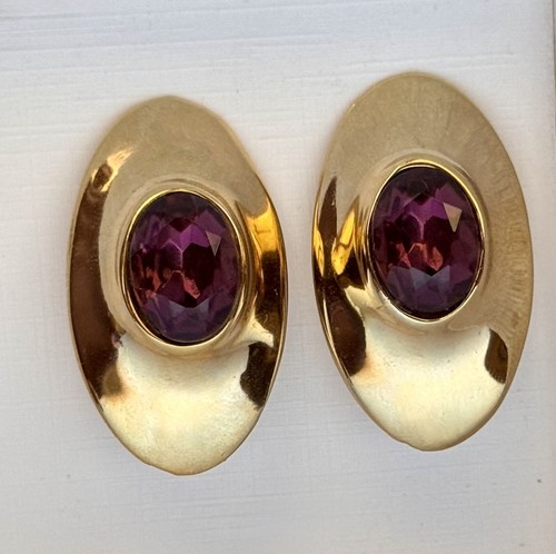 Vintage cabochon earrings - vintage,