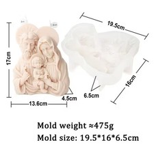 Large Holy Family statue mould candle wax mould, gypsum, concrete, resin