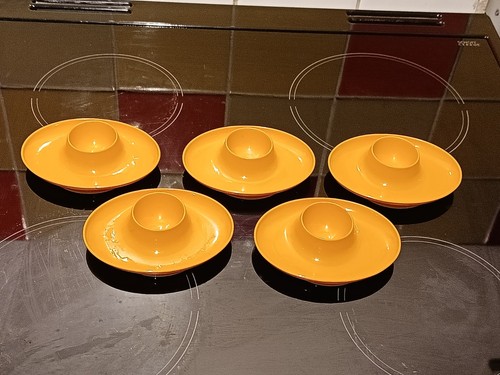 Yellow plastic retro egg - 5,