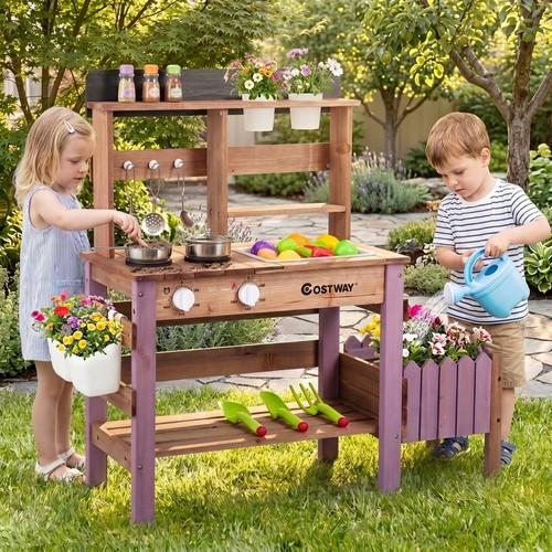 Play kitchen with cookware - kitchen,