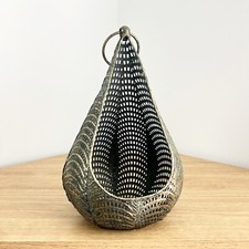 Gold Lantern Candle Holder Pillar Tea Light Hanging Home Decor Rustic Vintage