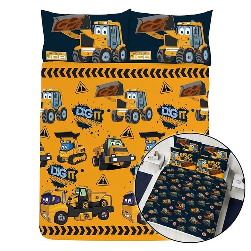 Jcb dig double duvet cover - duvet,