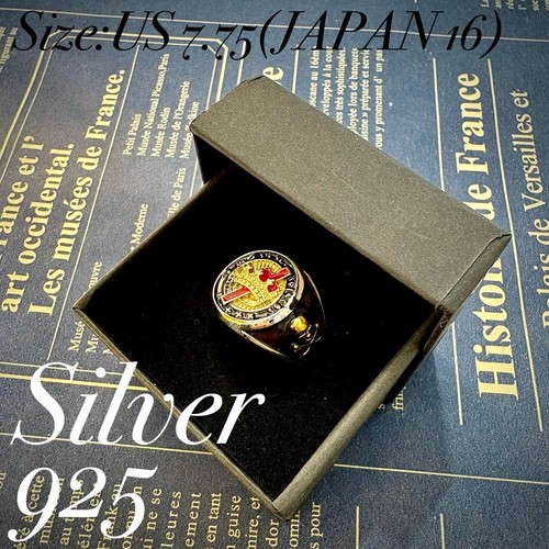 925 silver ring skull cross - silver,