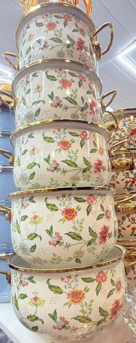Elegant floral enamel - elegant,