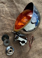 ONE RARE EARLY 1960s RAYDYOT DL78 AMBER CHROME LAMP  /CLASSIC CAR /  SCOOTER