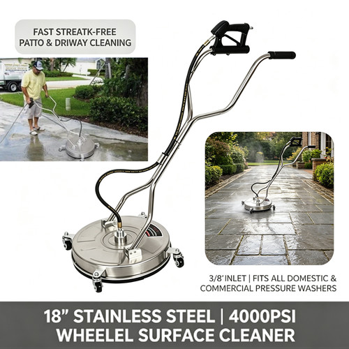 4000psi wheeled stainless - 18",