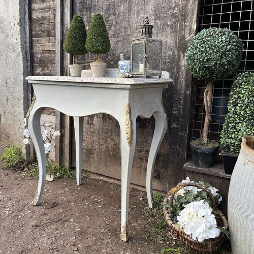 Grey hand painted ornate - painted,