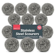 12pk Stainless Steel Scourers