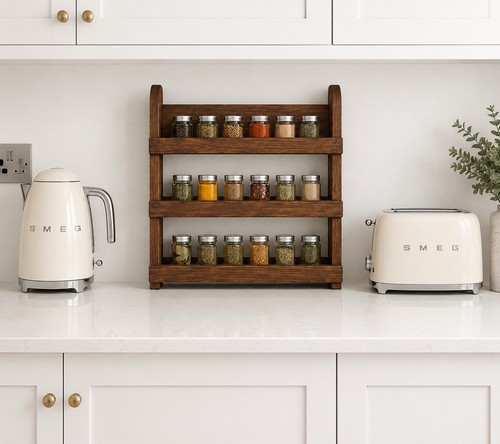 Handmade wooden spice rack - handmade,