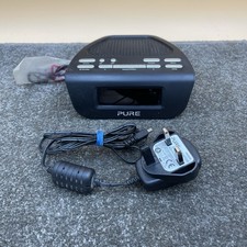 Pure Siesta Mi Series 2 DAB FM Radio Alarm Clock Black Original Power Supply