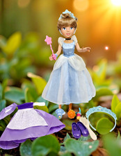 Disney Princess 18" Cinderella Interactive Doll Crowns Clothes Plug-Ins Acces.