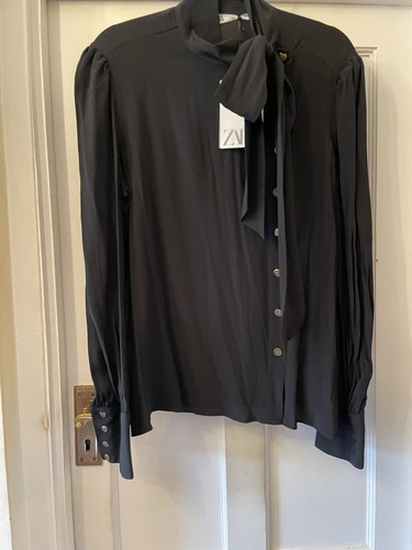 New zara collection black silk - black,