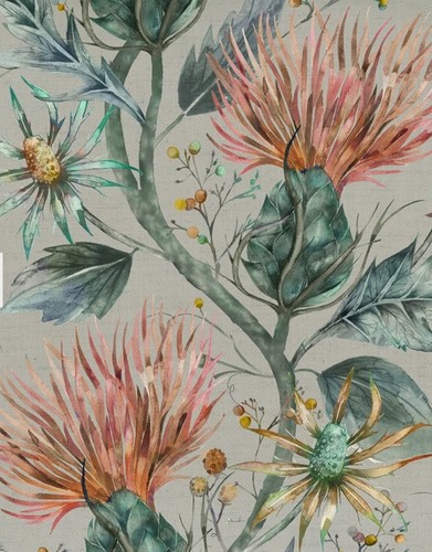 Thistle curtain fabric - thistle,