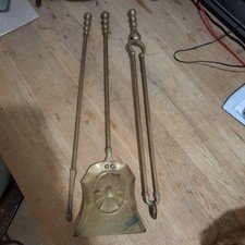 Victorian Brass Fire Side Iron