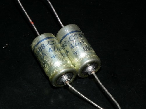 Two vintage nos capacitors - nos,