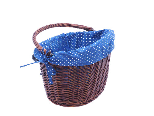 Bike basket wicker dark cotton - basket,