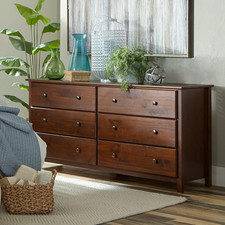 Solid Wood Chest of 6 Drawers