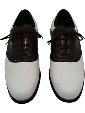 Stylo Men's Golf Shoes White Brown Lace Up UK 8