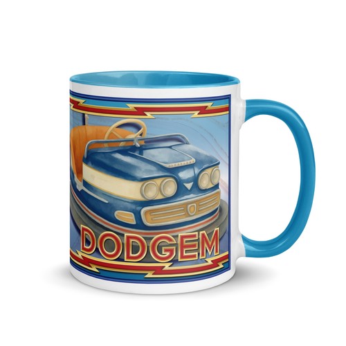 Dodgem cars fairground art - dodgem,