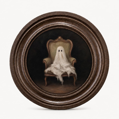 Ghost chair round - ghost, art