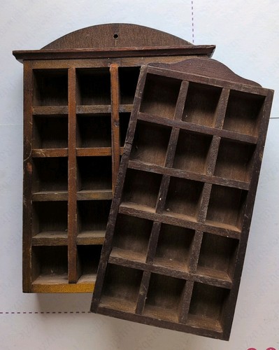 Vintage wooden thimble display - thimble,