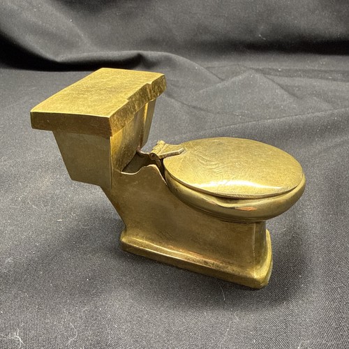Vintage brass toilet - toilet,, novelty