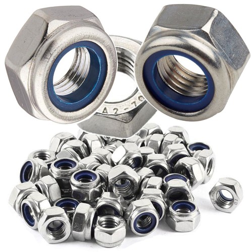 Hex nyloc nuts m6 m8 - nyloc, m3