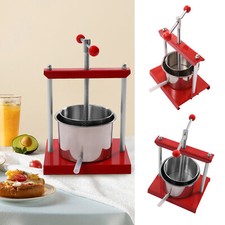 Fruit and Wine Manual Press 6L Cider Press Stainless Steel with Filter Bag New