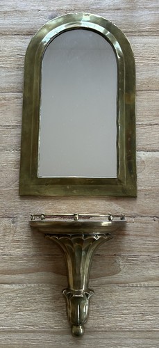 Vintage brass wall sconce - brass,