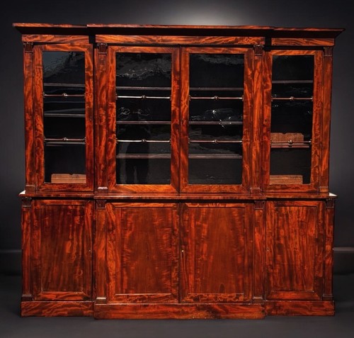 Georgian mahogany breakfront - georgian,