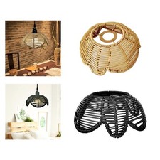 Loto shaped wicker screen - -shaped,