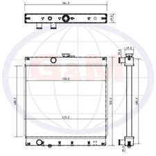 Radiator for KUBOTA LOMBARDINI