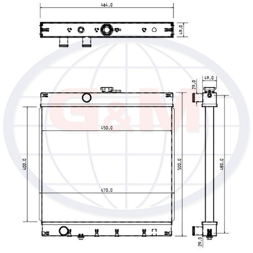 Radiator for kubota lombardini - radiator,