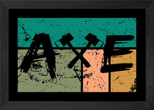 Axe Throwing Tomahawk Framed