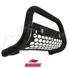 MATTE BLACK STEEL NUDGE BULL BAR WITH LED LIGHTS FOR FORD RANGER T7 T8 2015-2022