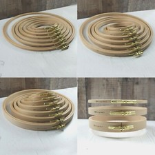 Nurge Wooden Embroidery Hoop Cross Stitch Ring 24 Sizes & 3 Widths in Beech Wood