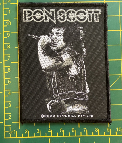 Bon scott picture woven - bon,