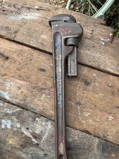RECORD LEADER 18 STILSONS, VGC VINTAGE ADJUSTABLE WRENCH, CLEANED & LUBRICATED