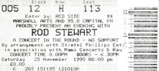 CONCERT TICKET - Rod Stewart @ Wembley Arena London 25th November 1995