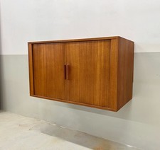 Teak Tambour Door Cabinet By