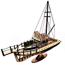 Fishing boat. Modelled on the Orca from Jaws. Homemade Wooden Model Kit